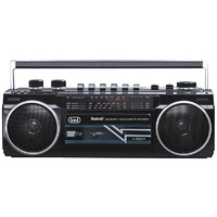 Trevi RR501 Hordozható kazettás rádió és MP3/USB lejátszó, Bluetooth funkcióval (fekete)