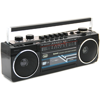 Trevi RR501 Hordozható kazettás rádió és MP3/USB lejátszó, Bluetooth funkcióval (fekete)...