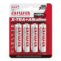Aiwa AB-AAALR03/4 X-TRA + Alkáli elem AAA (LR03) 4db