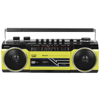 Trevi RR 501BT Hordozható kazettás rádió és MP3/USB lejátszó, Bluetooth funkcióval (sárga)...