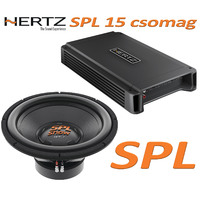 Hertz SPL 15 csomag  HCP 1DK erősítő + SS 15 D2 SPL mélynyomó, 38cm, 2...