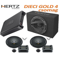 Hertz Dieci Gold 4 csomag  HCP 4 erősítő + DPK 165.3 hangszórószett + ...