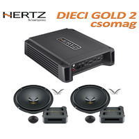 Hertz Dieci Gold 2 csomag HCP 2 erősítő + DPK 165.3 special Gold edition hangszórószett...