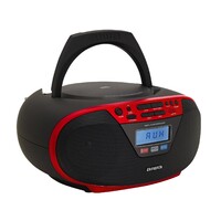 Aiwa BBTU-400RD Hordozható CD rádió, Bluetooth, USB bemenettel, órával és ébresztőórával...