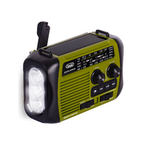 Trevi RA 7F30BT ZÖLD Hordozható rádió, Bluetooth és médialejátszás, akkus, napelemes és di...