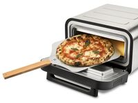 G10204 elektromos pizzasütő, 450°C, 6 program, pizzakő, alumínium lapát, 32x32 cm sütőtér