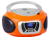 Trevi CMP 510 DAB Hordozható Sztereó Boombox CD-lejátszó, DAB/DAB+, FM rádióval, AUX és USB bemenettel, narancssárga