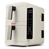 Girmi FG41 Ecofrit Dual kétzónás forrólevegős fritőz 9 literes (2x4,5 liter) kapacitással, Homok-bézs szín, SYNC és MATCH funkcióval