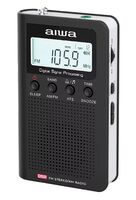 Aiwa RSD-45BK hordozható digitális AM/FM rádió LCD kijelzővel, ébresztővel, ATS kereséssel, fejhallgatóval