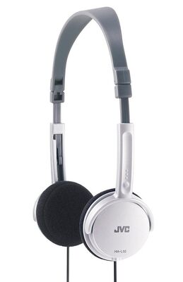 JVC HA-L50-W fülre illeszkedő összecsukható fejhallgató 30mm neodímium hangszóróval fehér színben
