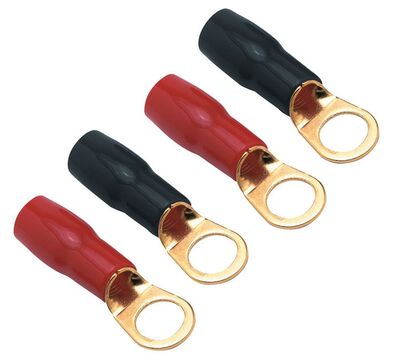 Phonocar 042132 kábelsaru, 10mm2-es körsaru, 8 mm lyukkal, 2 pár/doboz, forrasztható kivitel