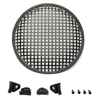 Phonocar 03025 acél hangszóró rács 25 cm-es mélynyomókhoz, 4 felfogató füllel, fekete szín