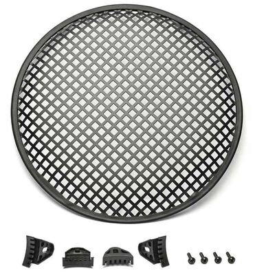 Phonocar 03030 acél hangszóró rács 30 cm mélynyomókhoz, 4 db felfogató füllel, fekete szín