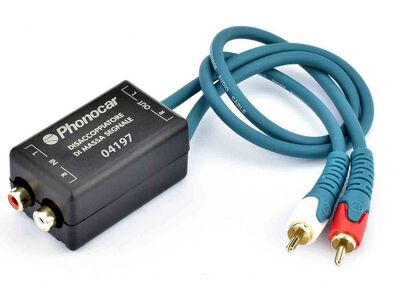 Phonocar 04197 RCA zavarszűrő autós audiorendszerekhez 30-50.000 Hz 200 mV-6V kompatibilitás
