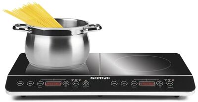 G3 Ferrari G10047 dupla indukciós főzőlap, 500-2000 W, érintőpanel, digitális kijelző, 8-26 cm edényhez