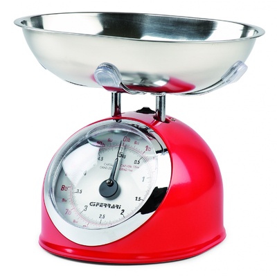 G3 Ferrari G20003 Mechanikus konyhai mérleg, 5 kg-ig, piros színben