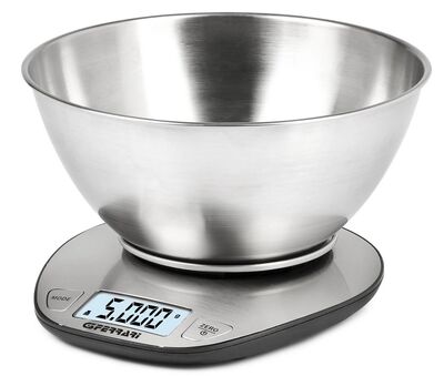 G3 Ferrari G20062 LINEA digitális konyhai mérleg rozsdamentes acél tál, LCD kijelző, 5 kg kapacitás