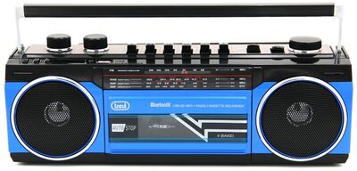 Trevi RR501 hordozható kazettás rádió, MP3/USB/SD lejátszó, Bluetooth, 4 sávos, kék