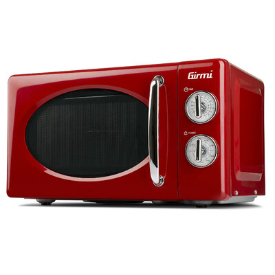 Girmi FM21 Mikrohullámú sütő piros színben, 20 literes, 30 perces időzítővel, 1150 W (teljesítmény), 800 W (grillteljesítmény)