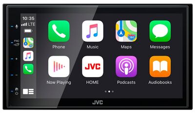 JVC KW-M560BT 6,8” érintőkijelzős autórádió vezetékes CarPlay és Android Auto támogatásal és prémium hangzással