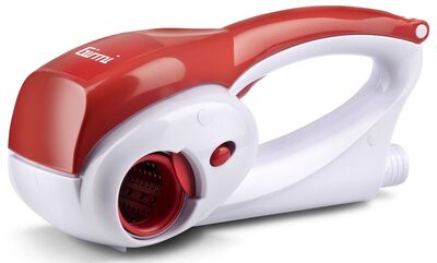 Girmi GT02 elektromos konyhai reszelő, piros/fehér, 12 W, újratölthető, 2 rozsdamentes acél görgővel