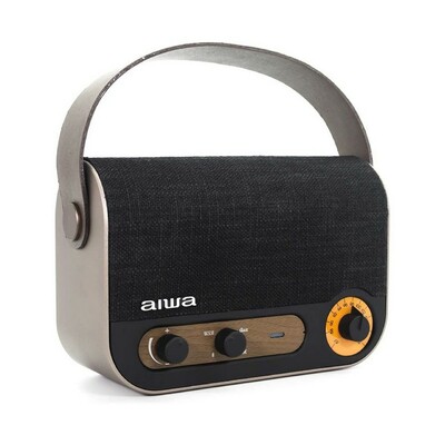 Aiwa RBTU-600 Retro Vintage hordozható rádió, USB és AUX bemenettel, Bluetooth zenelejátszással és kihangosítással