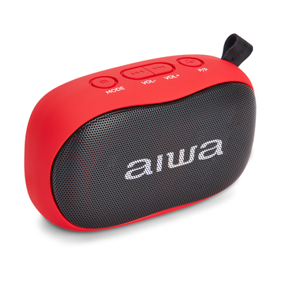 Aiwa BS-110RD Hordozható Bluetooth hangszóró piros színben - Tökéletes hangzás a szabadban!