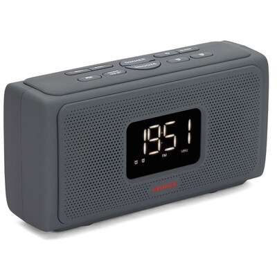 Aiwa CRU-80BT Asztali óra, Bluetooth funkcióval, fekete színben