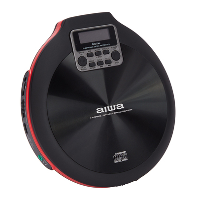 Aiwa PCD-810RD Hordozható CD-lejátszó – Klasszikus Zenehallgatás Modern Kényelemmel, fekete/piros színben