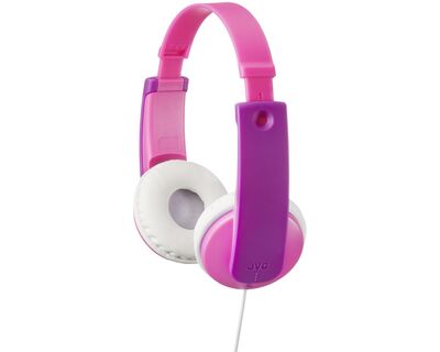 JVC HA-KD7-PNE Gyermek fejhallgató 85 dB limiterrel, puha párnázattal, 0.8 m kábellel és matricaszettel. Rózsaszín-Lila