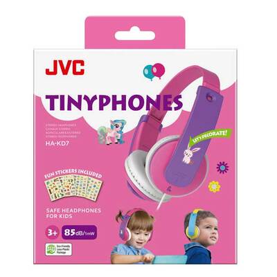 JVC HA-KD7-PNE Gyerek fejhallgató limitált hangerővel rózsaszín/lila színben