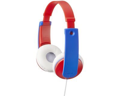 JVC HA-KD7-RNE Gyermek fejhallgató 85 dB limiterrel, puha párnázattal, 0.8 m kábellel és matricaszettel. Piros Kék szín