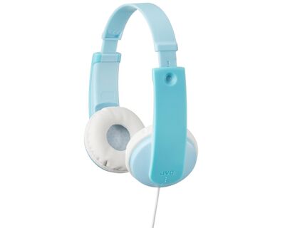JVC HA-KD7-ZNE Gyermek fejhallgató 85 dB limiterrel, puha párnázattal, 0.8 m kábellel és matricaszettel. Kékes zöld szín