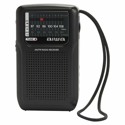 Aiwa RS-33 Hordozható Stílusos Zsebrádió Kiváló Hangzással, fekete színben