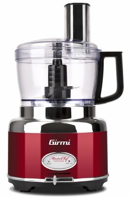 Girmi RB90 multifunkcionális robotgép 1200 ml tartállyal, 600W, szeletelő és habverő tartozékokkal, piros