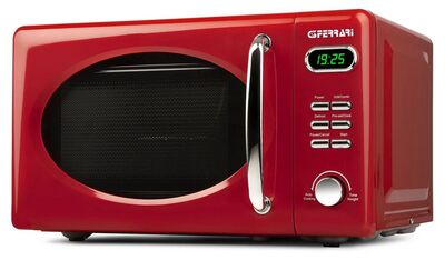 G3 Ferrari G10155 SAPORMIO VINTAGE mikrohullámú sütő 20 liter, 1150W, grill funkcióval, piros színben