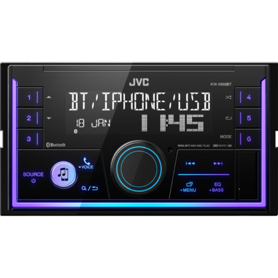 JVC KW-X850BT 2 DIN méretű Bluetooth autórádió