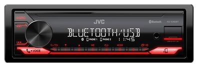 JVC KD-X282BT autórádió Bluetooth-tal, USB-vel, FLAC támogatással és rövid beépítési mélységgel