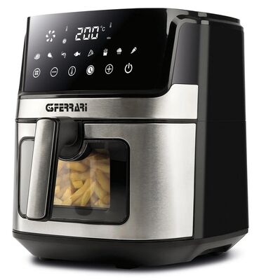 G3 Ferrari G10167 FRIGGISANO VISUAL többfunkciós forrólevegős sütő 6,5 literes digitális kijelzővel, 8 programmal, ablakos tartállyal