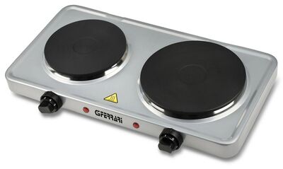 G3 Ferrari G10122 kétlapos elektromos tűzhely 2500 W öntöttvas lapokkal, kül- és beltéri használatra