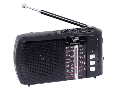 Trevi RA 7F20 BT hordozható többsávos rádió Bluetooth-tal, USB és SD kártya bemenettel, fekete
