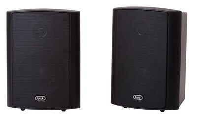 Trevi HTS 9410 2 utas, 100W hangfalpár ABS házzal, fém ráccsal, kültéri-beltéri használatra, fekete színben 