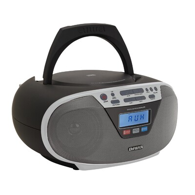 Aiwa BBTU-400SL Stílusos, hordozható, Japán CD rádió, Bluetooth, USB bemenettel, órával és ébresztőórával