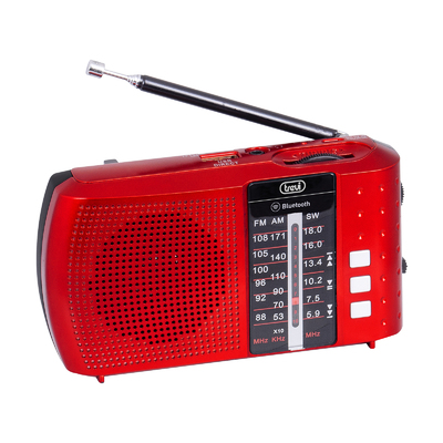 Trevi RA 7F20 Red Hordozható többsávos rádió Bluetooth-tal, USB és SD kártya bemenettel piros