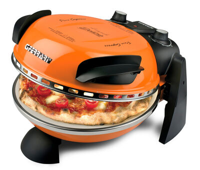 G3 Ferrari G10006 Forno Pizza Delizia Orange, eredeti narancssárga színű olasz házi pizza sütő, 5 perc alatt, 400 fokon, 31cm-es pizza