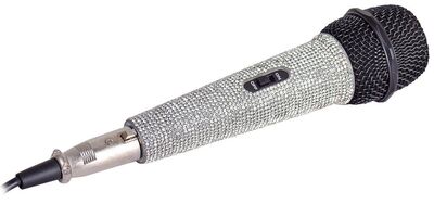 Trevi EM 30 STAR kardioid dinamikus mikrofon 5m kábellel, gyémánt hatású fémházzal, XLR/Jack csatlakozóval