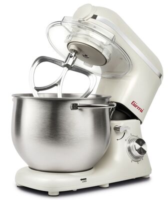 Girmi IM50 asztali konyhai robotgép, 8 literes rozsdamentes acél tál, 2200W, krém szín, 6 sebesség, Incanto sorozat