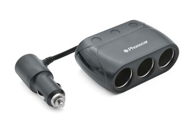 Phonocar  05223 Plug&Play szivargyújtó elosztó aljzat, 3 szivargyújtóra és 2 USB-re, 12/24V