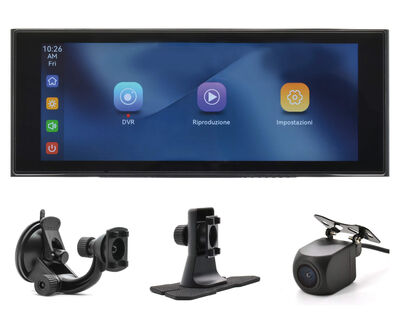 Phonocar  VM324 Multimédiás 6,86” Kijelzővel ellátott menetrögzítő kamera, hátsó tolatókamerával együtt
