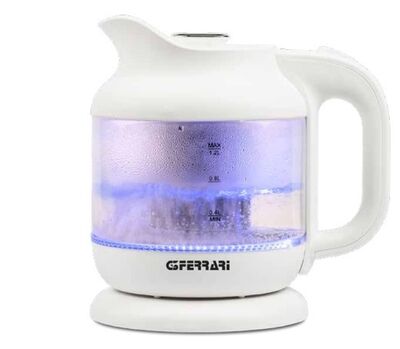 G3 Ferrari G10193 vízforraló és tea készítő, 1,2 literes üvegkancsó, 1370-1630 W, rozsdamentes szűrővel